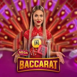 Mega Baccarat slot icon by Pragmatic Play, available at Placard Casino